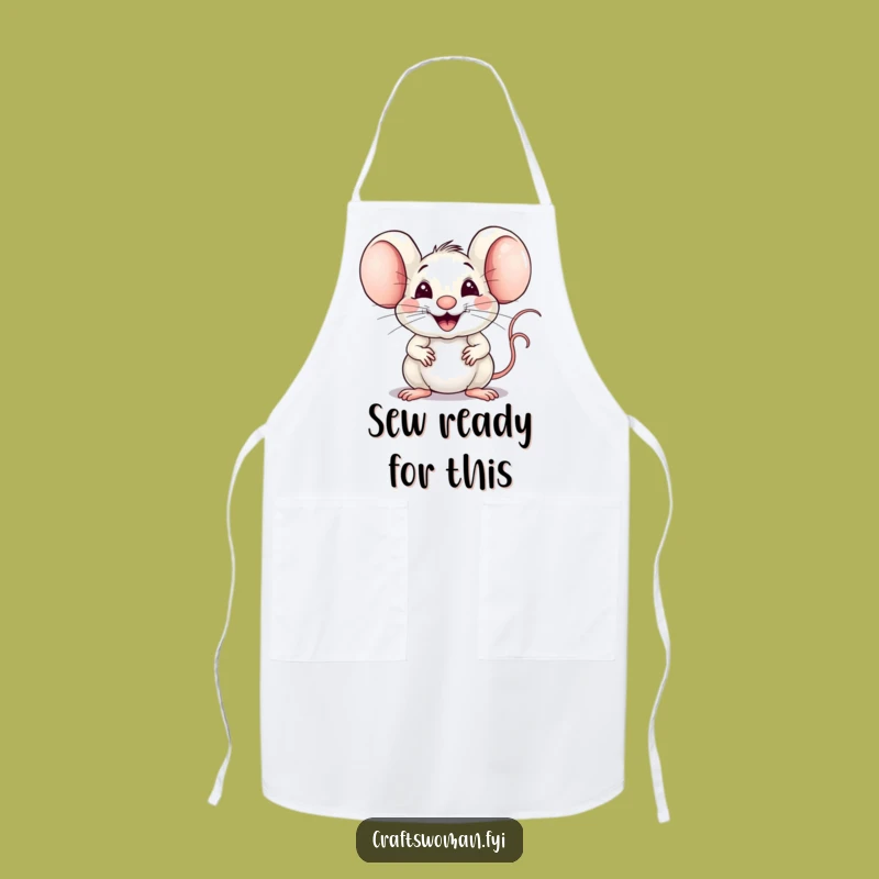 Funny Mouse Weaver Apron: Hilarious Protection for Your Crafting Adventures, a Perfect Funny Gift!