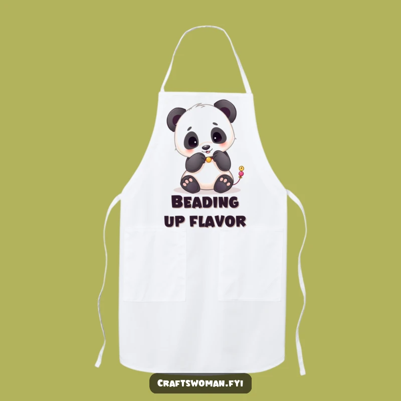 Funny Panda Beads Apron - A Hilarious Gift for Jewelry Makers