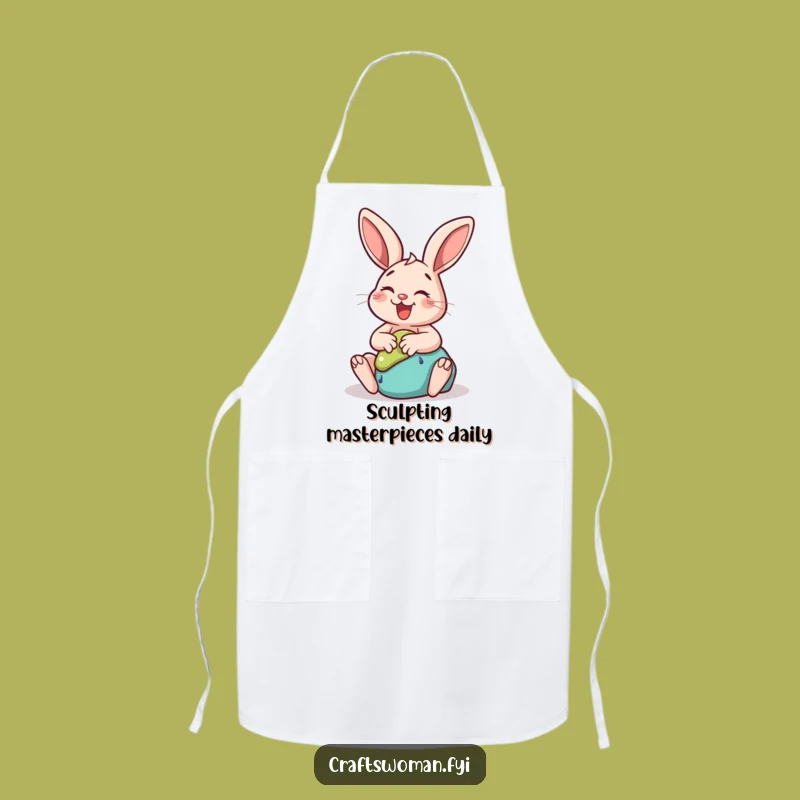 Funny Rabbit Crafting Apron - Whimsical & Mess-Proof Gift