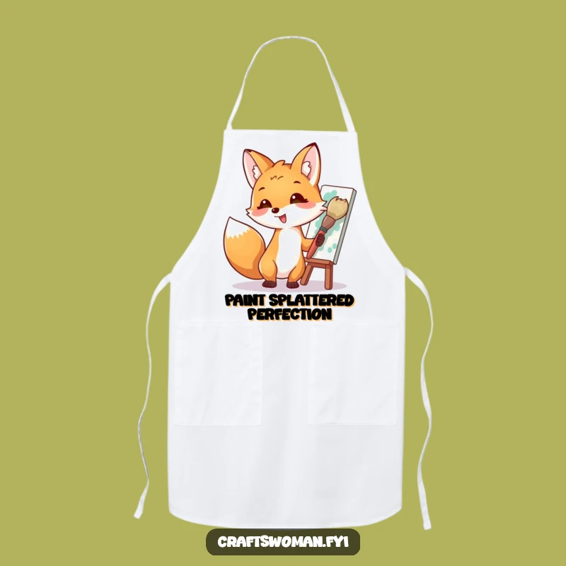 Funny Fox Chef Apron: Masterpiece Cooking with Artistic Humor for the Kitchen