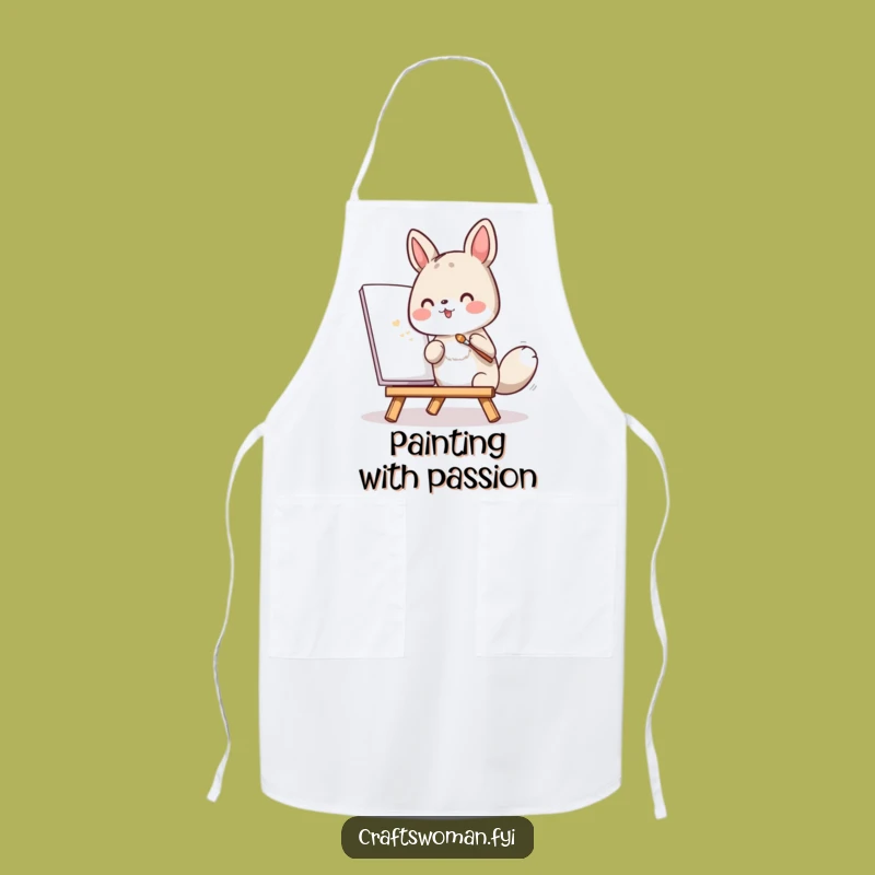 Funny Animal Artist Painting Apron - Create with Flair, Humorous Gift