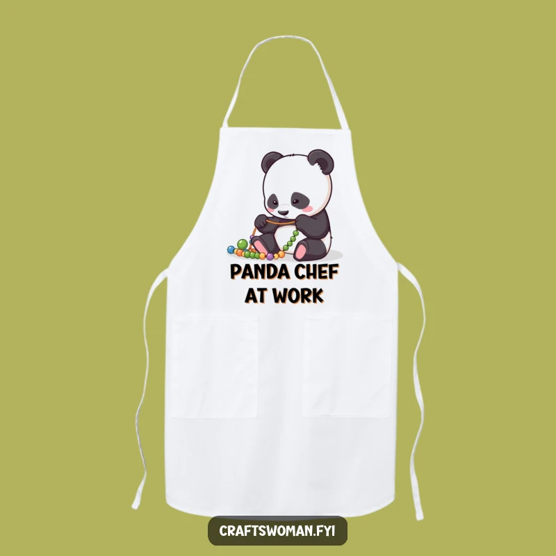 Funny Panda Bead Arranger Apron: Focused Kitchen & Craft Fun - Protects & Amuses