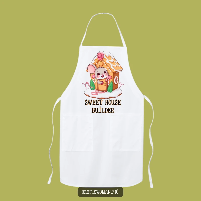 Funny Mouse Gingerbread Decorator Apron: Bake with Joy!