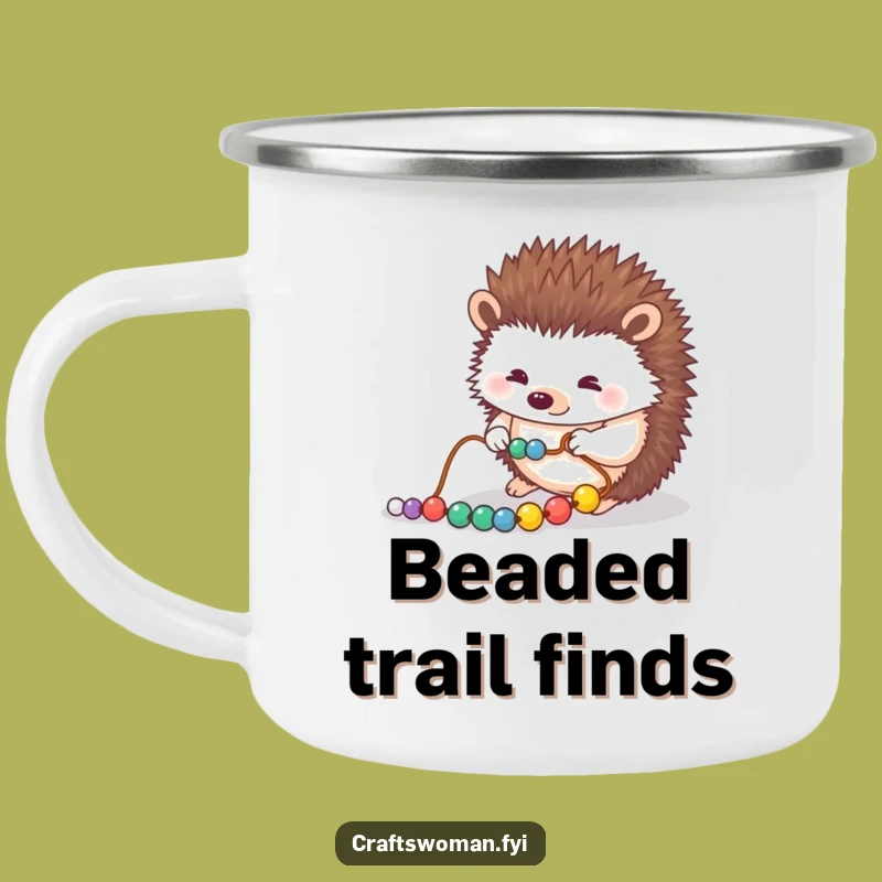 Funny Hedgehog Camping Mug: Durable Hedgehog Beading, Great Funny Outdoor Gift