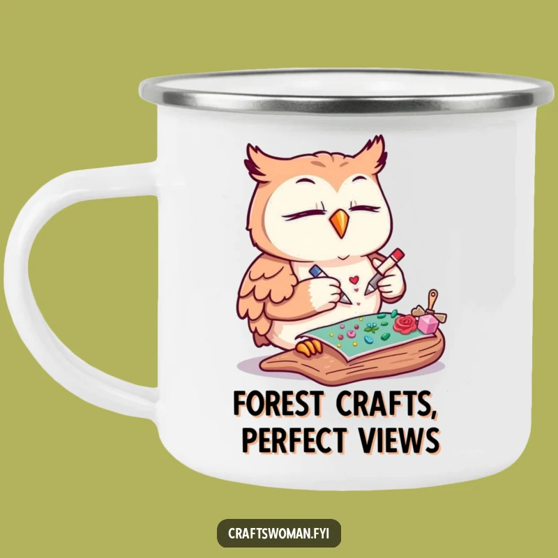 Funny Owl Campfire Mug - Wise Crafting Companion