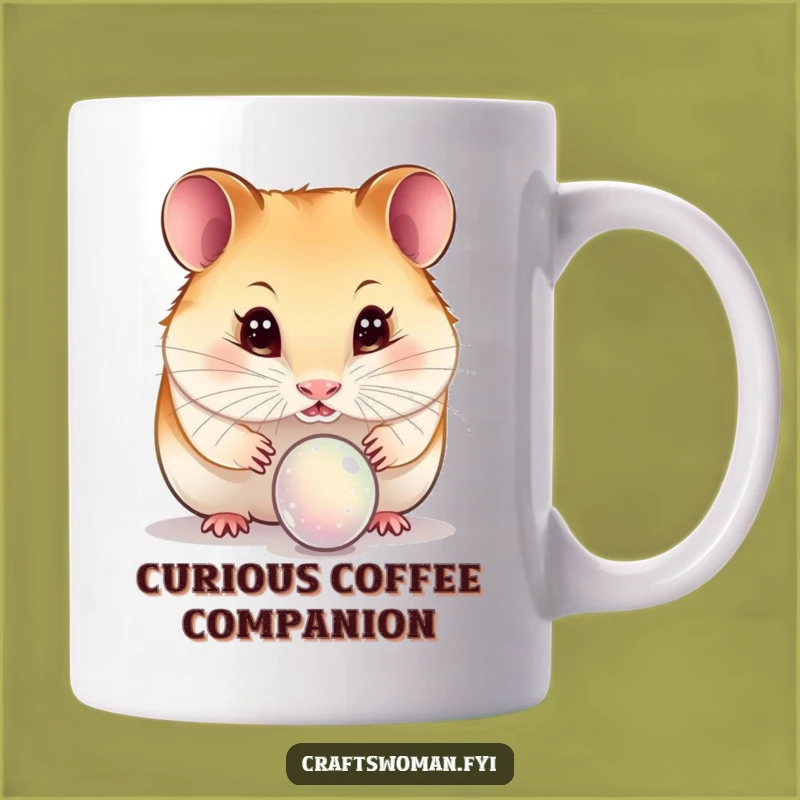 Funny Hamster Bead Mug: Hilarious Curiosity Design, Perfect Funny Gift for Pet Lovers