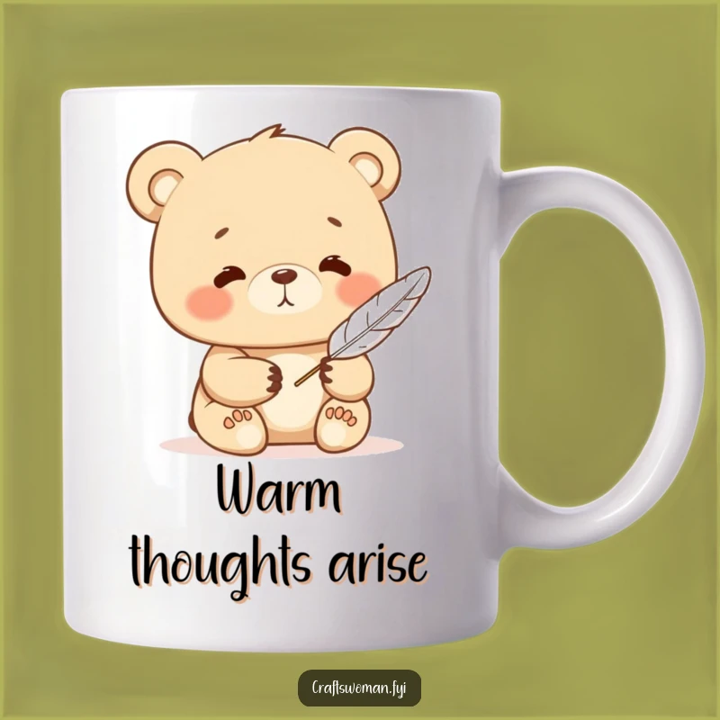 Funny Bear Writer's Retreat Mug: Peaceful Thoughts, Perfect Funny Gift