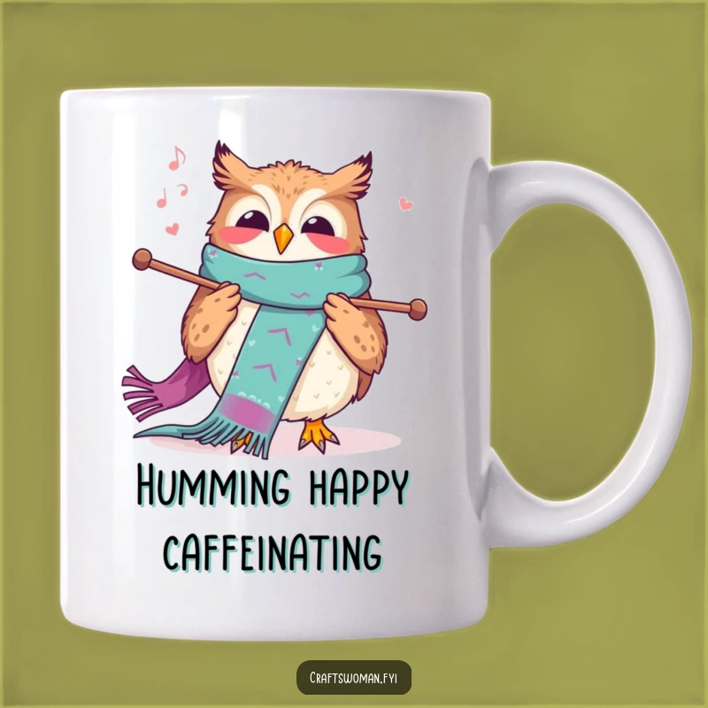 Funny Knitting Owl Mug: Hilarious Hobby Design, Perfect Funny Gift for Crafters