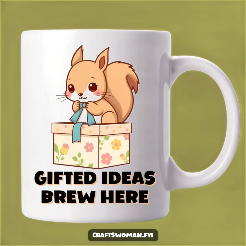 Funny Squirrel Gift Mug: Adorable Squirrel Decorating Box, Perfect For Craft Lovers