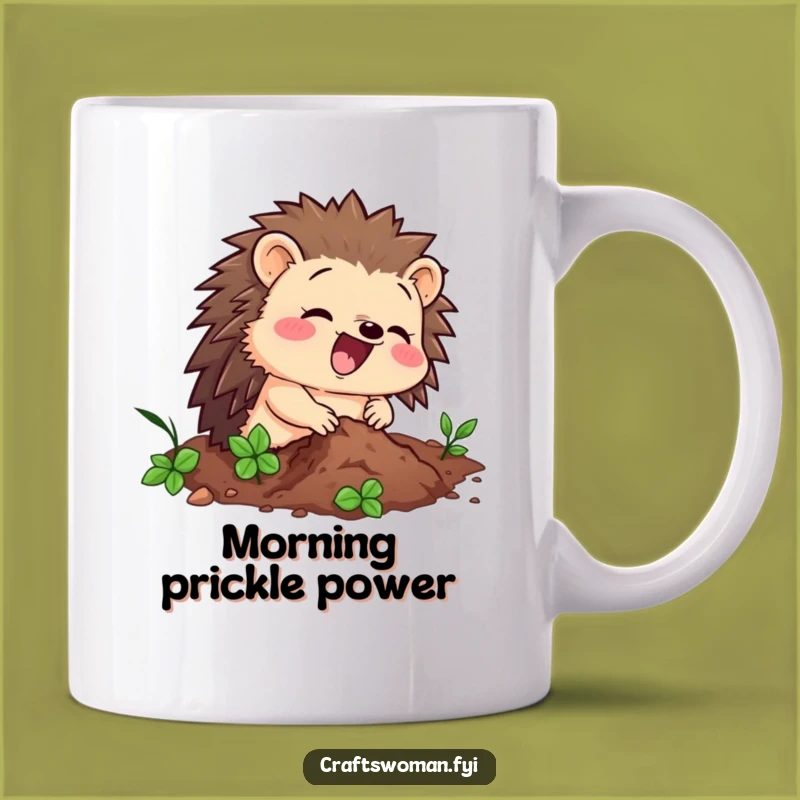 Funny Hedgehog Hammer Mug: DIY Humor Gift for Tiny Project Enthusiasts
