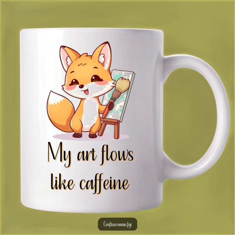 Funny Fox Artist Mug: A Creative Masterpiece Painting Gift for Art Lovers