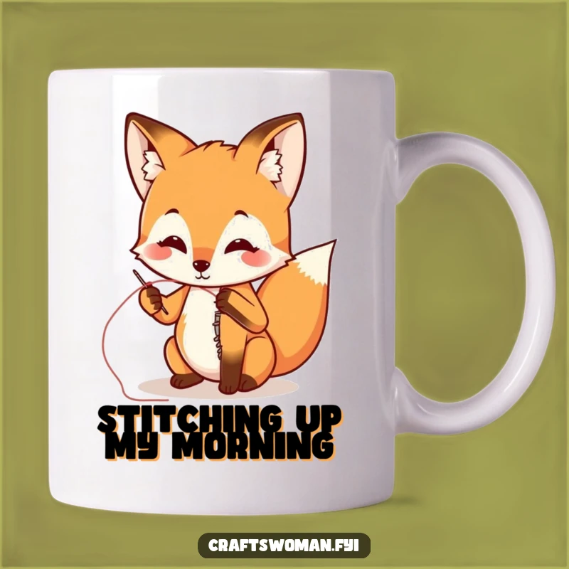 Funny Fox Sewing Mug: A Hilarious Gift for Crafters and Animal Lovers