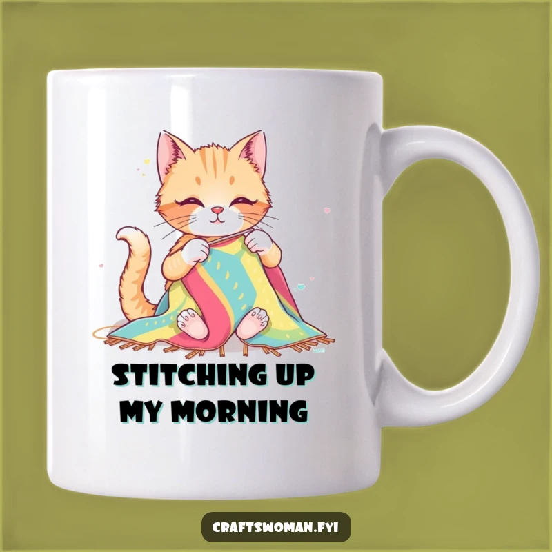 Funny Cat Sewing Mug: A Purrfectly Crafted Gift for Crafty Cat Lovers