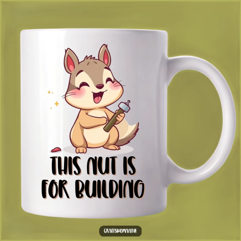 Funny Busy Squirrel Hammering Mug: A Hilarious Gift for DIY Enthusiasts and Animal Lovers
