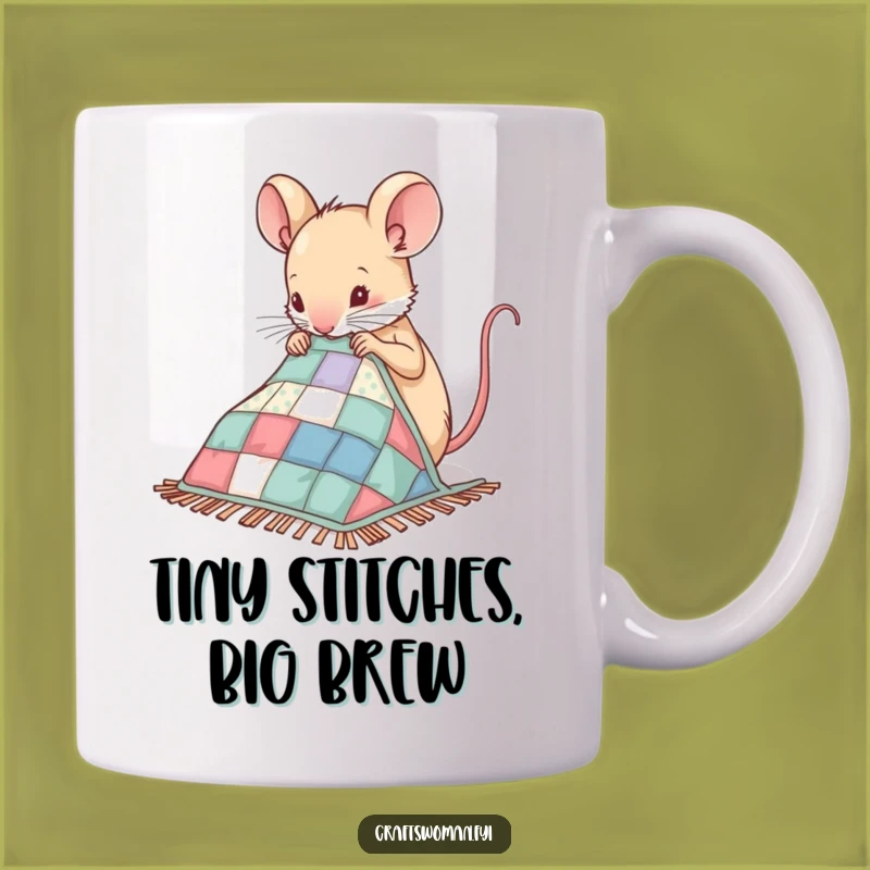 Funny Mouse Sewing Mug - Nimble Crafter's Perfect Gift, Adorable & Humorous