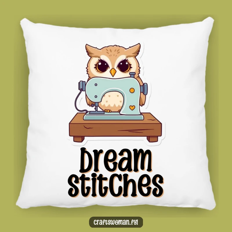 Funny Owl Pillow - Cozy Accent for the Sewing Sanctuary