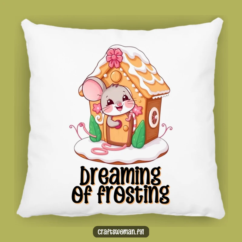 Funny Mouse Gingerbread Pillow: Cozy & Sweet Funny Gift