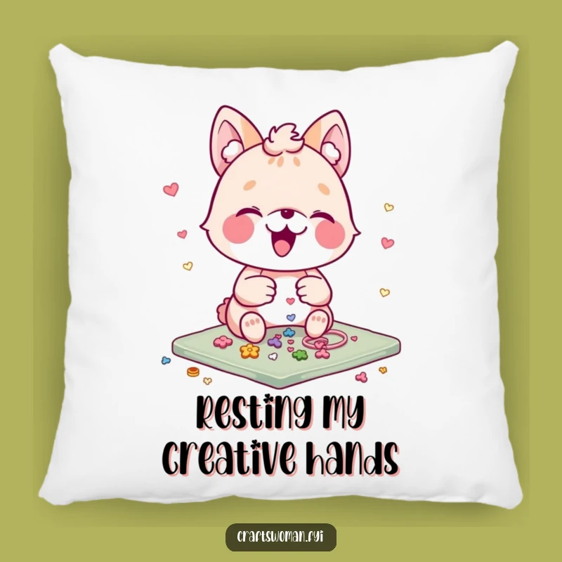 Funny Crafting Pillow: Comfy & Hilarious Accent for Creative Spaces