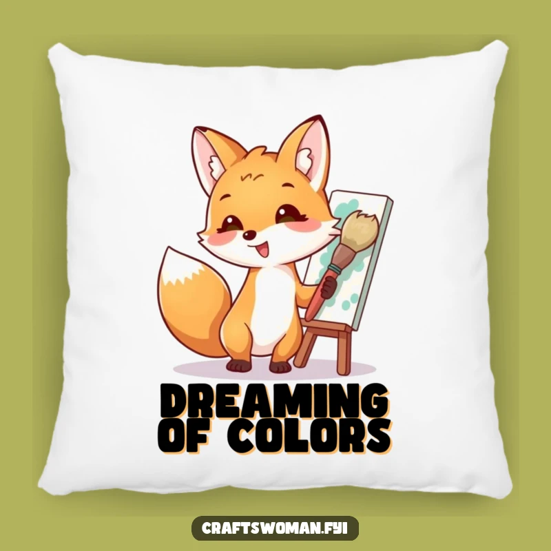 Funny Fox Art Pillow: Cozy Comfort with a Masterpiece Painting Theme