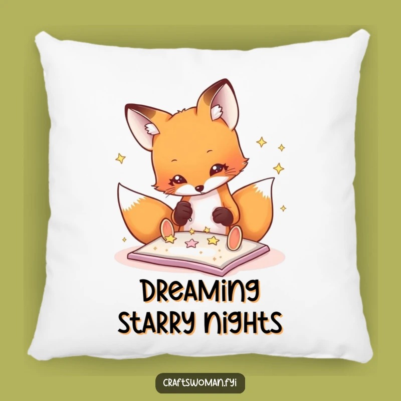 Funny Fox Crafting Pillow: Cozy and Creative Accent for Any Room