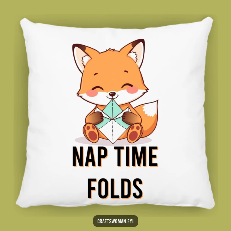 Funny Fox Origami Pillow - Soft Comfort for Creative Spaces