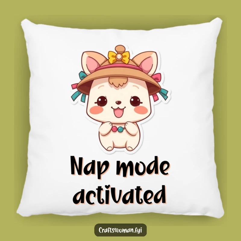 Funny Animal Hat Decorating Pillow: Comfy & Hilarious Accent for Any Room