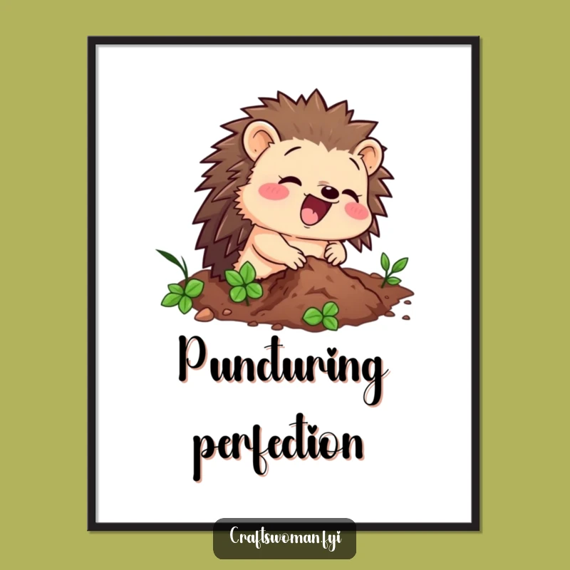 Funny Hedgehog DIY Digital Art: Instant Whimsical Decor for Your Space