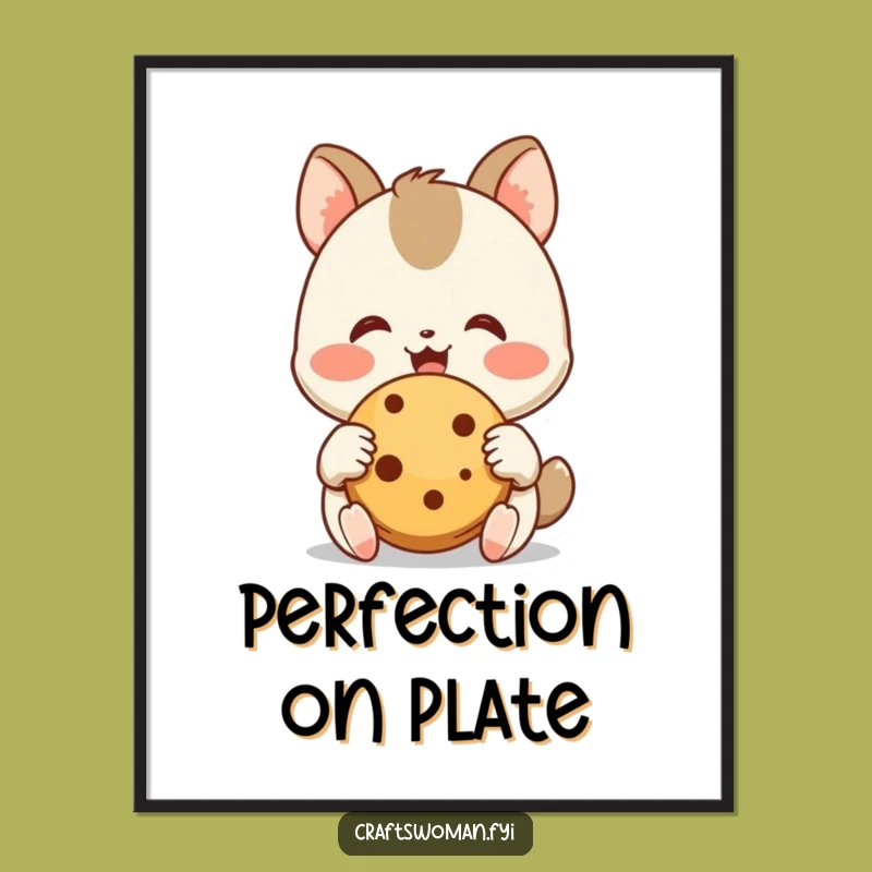 Funny Cookie Admirer Digital Print: Hilarious Art for Sweet Spaces