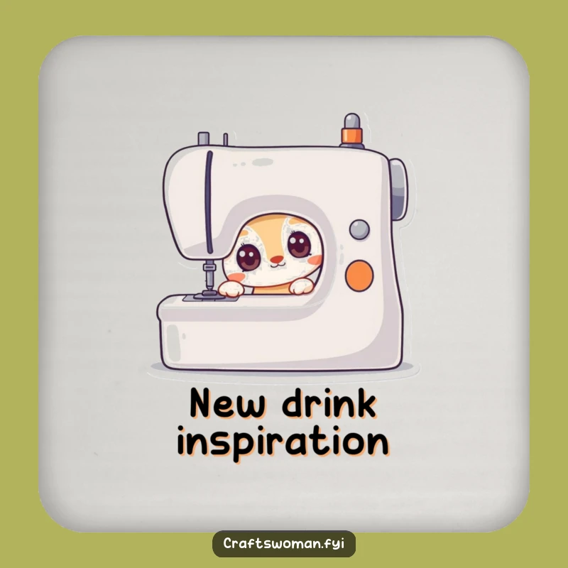 Funny Curious Animal Coaster Set: Eager Seamster's Surface Protection, Cute Sewing Gift