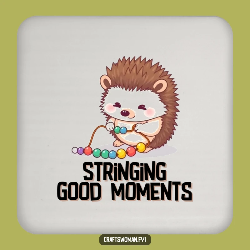 Funny Hedgehog Coaster: Protect Surfaces with a Beading Hedgehog, Fun Funny Gift