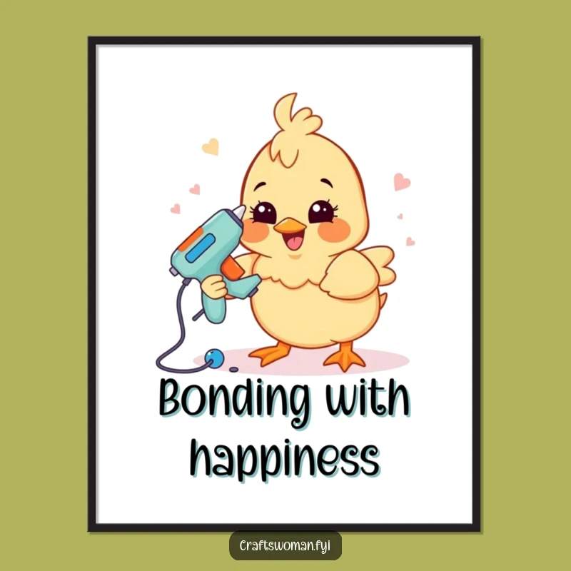 Funny Crafting Chick Poster: Hilarious DIY Art for Your Creative Space