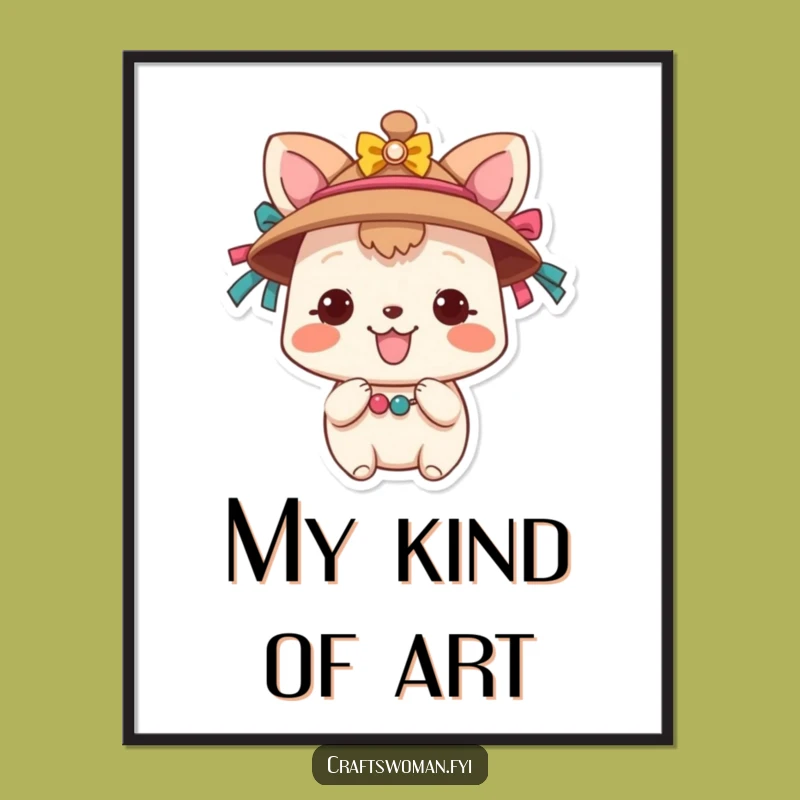 Funny Animal Hat Decorator Poster: Hilarious Wall Art for Creative Spaces