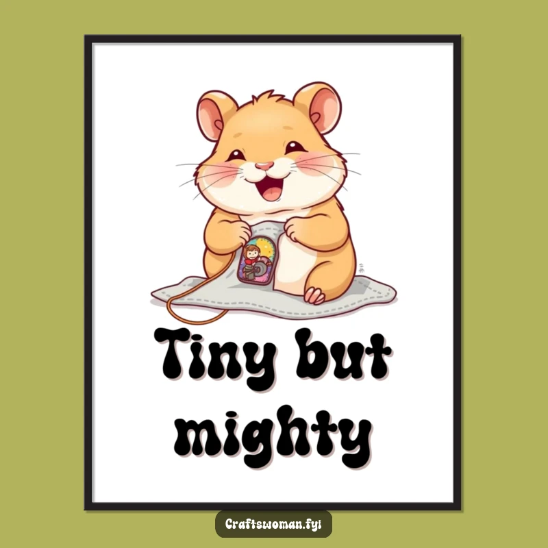 Funny Hamster Sewer Poster: Detail Art, Perfect Decor Gift!