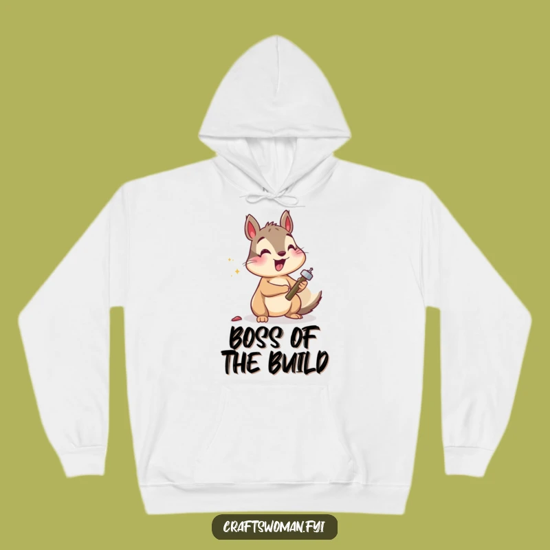 Funny Busy Squirrel Hoodie: Cozy and Hilarious Gift for Crafters and Animal Adorers