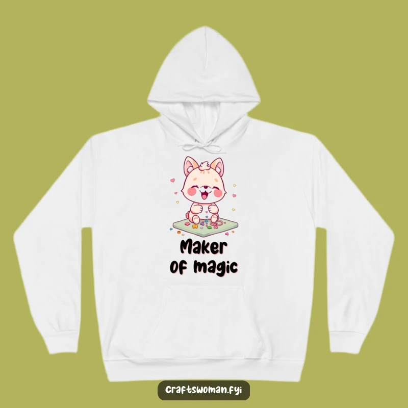 Cozy Funny Animal Embellishment Hoodie: Warm & Hilarious Crafting Comfort