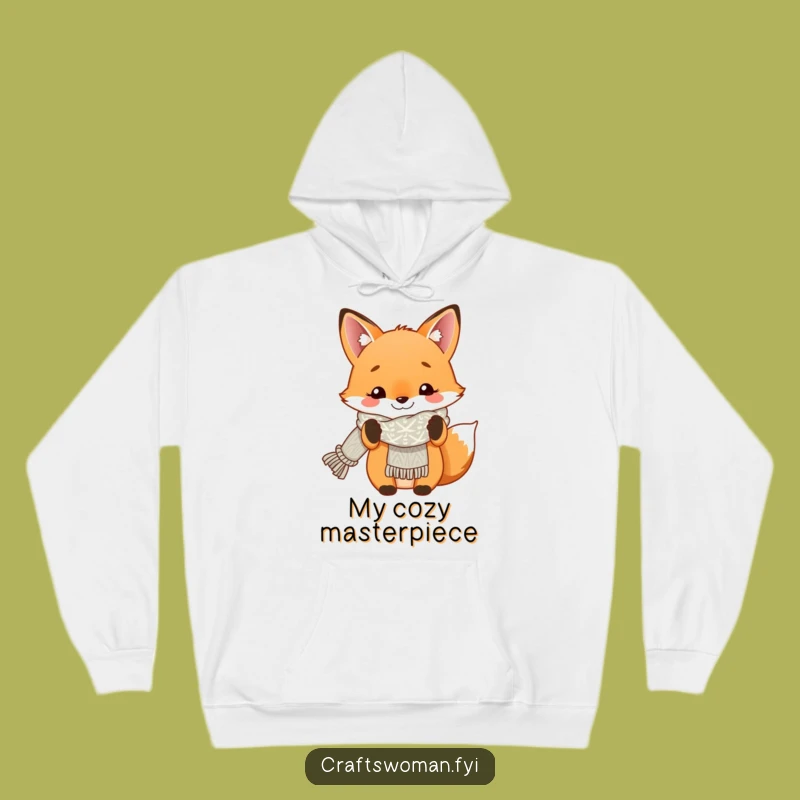Cozy Funny Fox Knitting Hoodie - The Ultimate Gift for Knitters