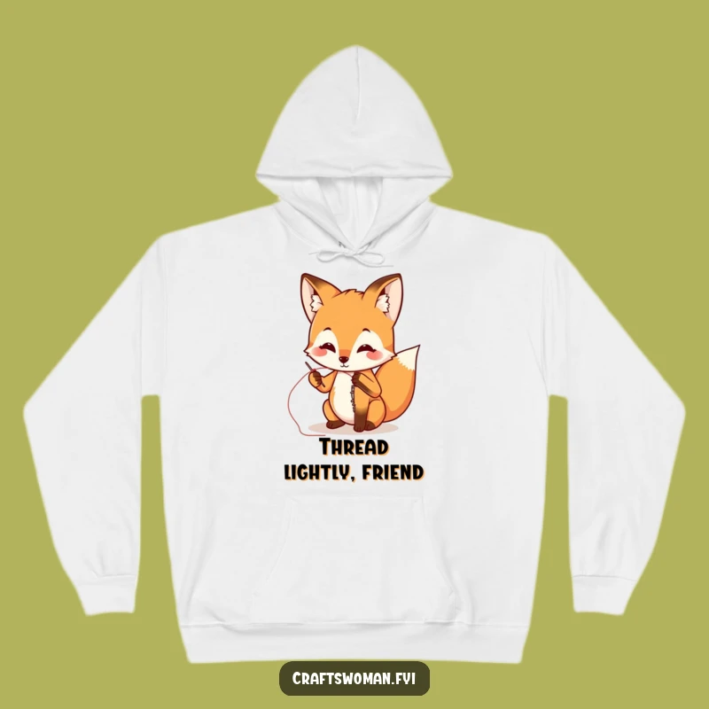 Cozy Funny Fox Sewing Hoodie: Warm and Humorous Apparel for Sewists