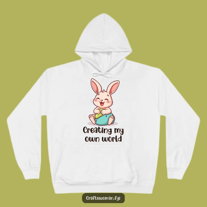 Funny Rabbit Crafting Hoodie - Cozy & Hilarious Sculpting Apparel