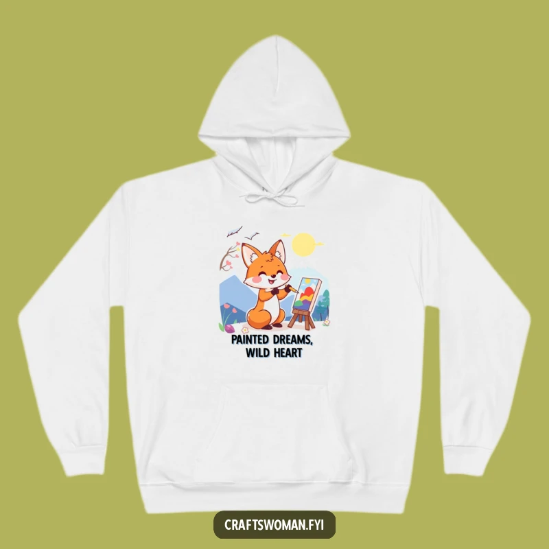 Funny Fox Art Hoodie: Stay Cozy & Inspired with Hilarious Painter Design