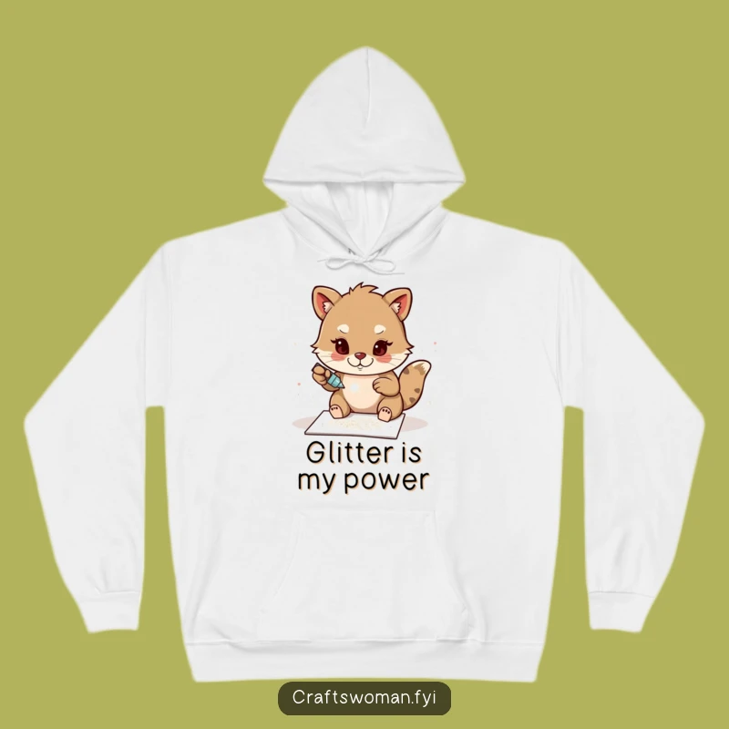 Cozy Funny Glitter Artist Hoodie: Warm & Hilarious Crafting Comfort