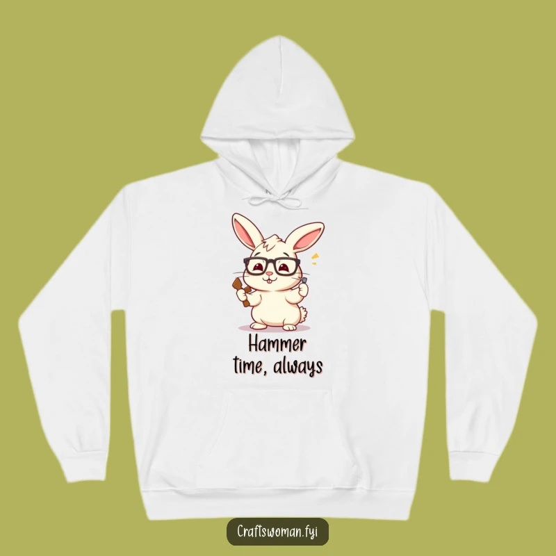 Funny Bunny DIY Hoodie: Cozy Up with Hilarious Carpenter Humor, a Fantastic Funny Gift!