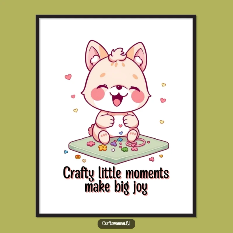 Free Printable Funny Wall Art: Crafty Animal Joyful Decor - Instant Download