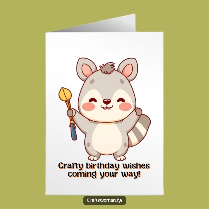 Free Printable Funny Birthday Card: Cheerful Cat Crafts Joyful Art - Downloadable DIY Gift!