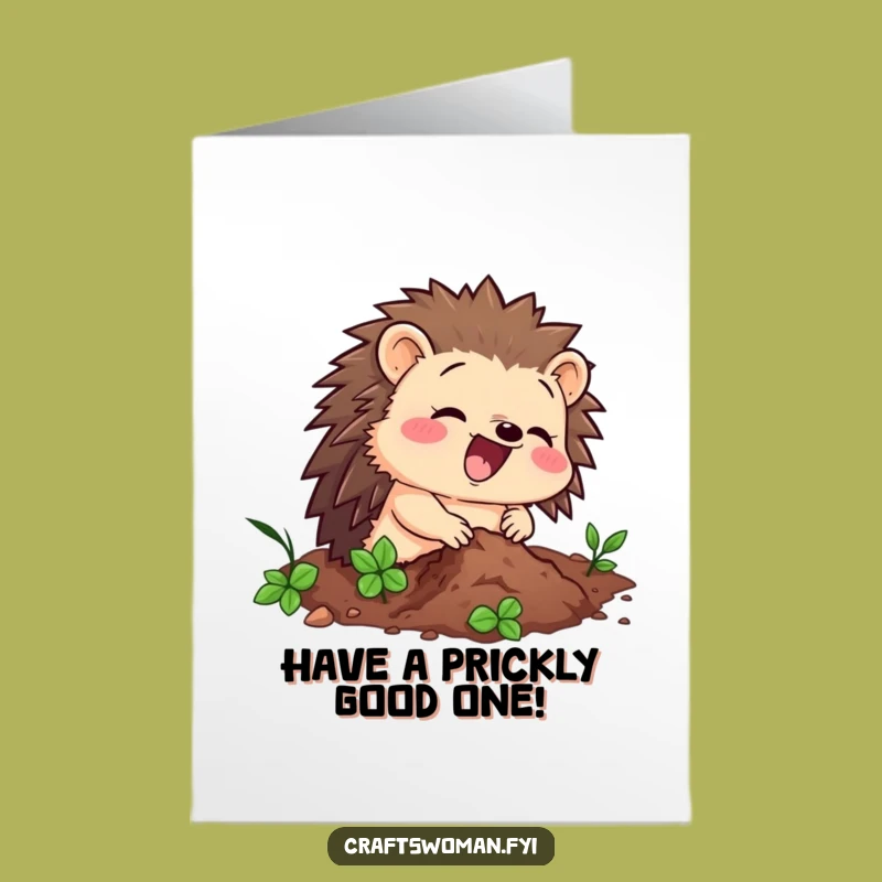 Free Printable Hedgehog Birthday Card: Hammering Hedgehog, DIY Downloadable Gift!