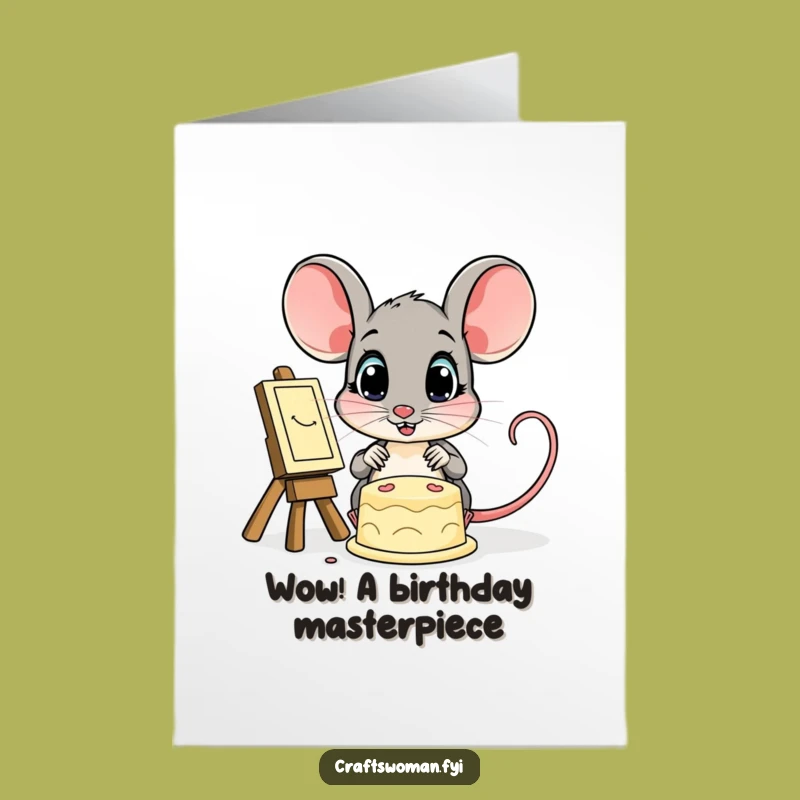 Free Printable Mouse Birthday Card: Aww-Inspiring DIY Gift for Art Lovers
