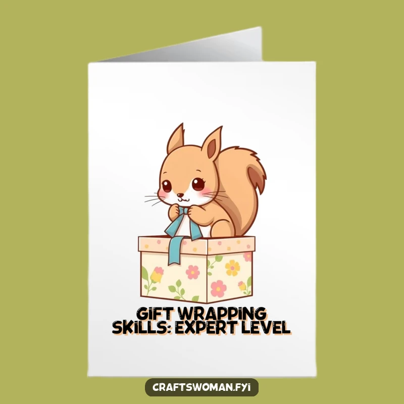 Free Printable Squirrel Birthday Card: Funny DIY Gift for Crafty Friends