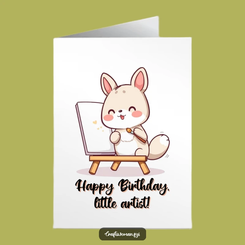 Free Printable Birthday Card: Artistic Animal Painting Funny Downloadable Gift