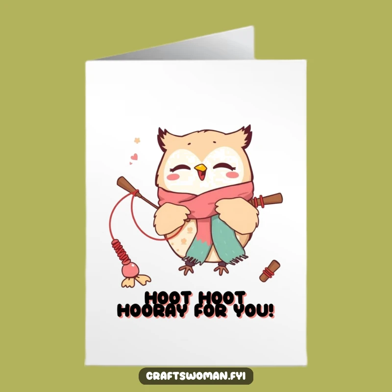 Free Printable Owl Congratulations Card: Weaver Owl, DIY Downloadable Gift!