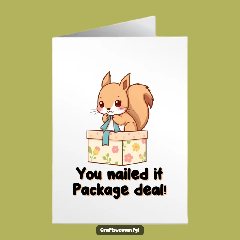 Free Printable Squirrel Congratulations Card: Hilarious DIY Downloadable Gift