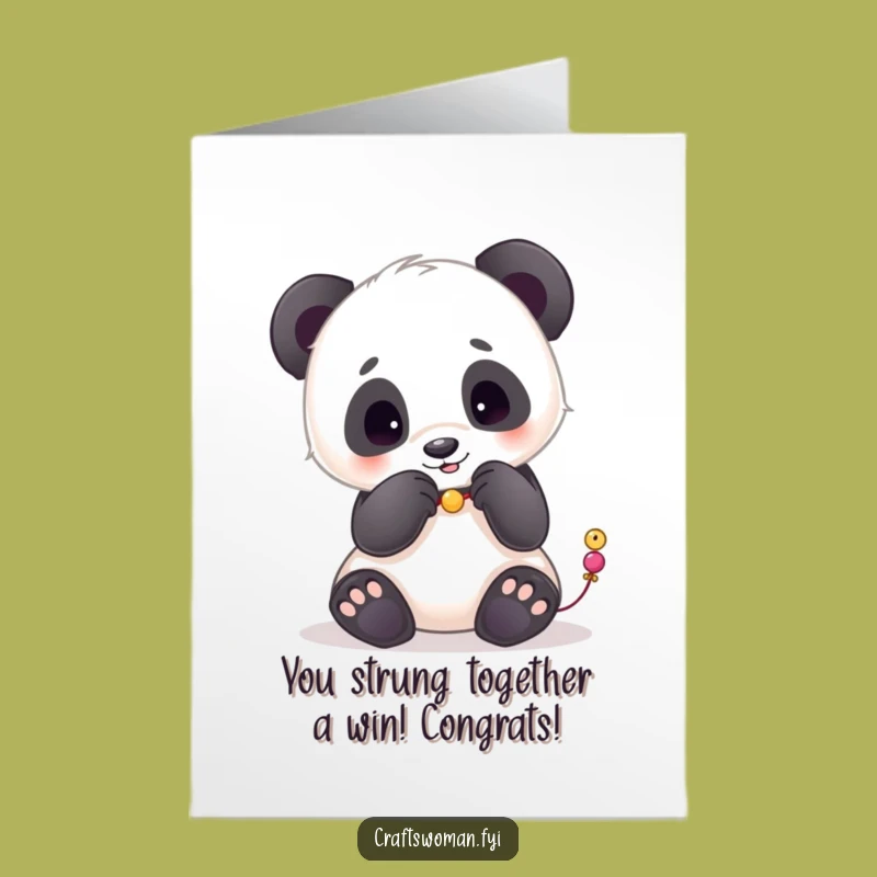 Free Printable Funny Panda Congratulations Card - Bead Success Downloadable